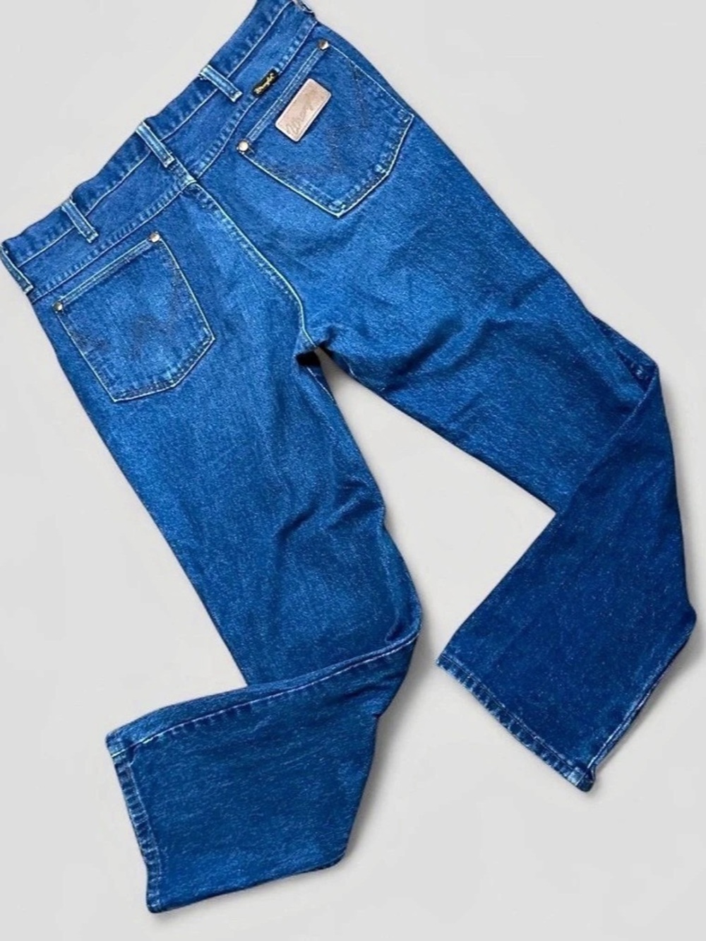 VTG 80s Wrangler 936DEN Slim Fit Jeans Made in USA 36x30 Blue Denim Western
